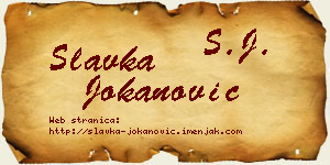 Slavka Jokanović vizit kartica
